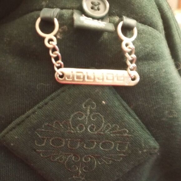 Jou jou hunter green double breasted mid length coat - Picture 3 of 7